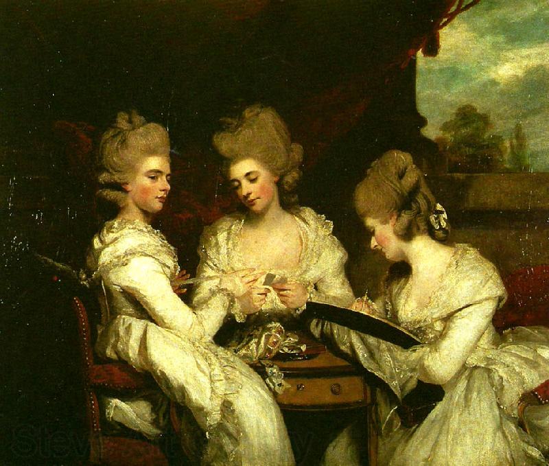 Sir Joshua Reynolds the ladies waldegrave Norge oil painting art
